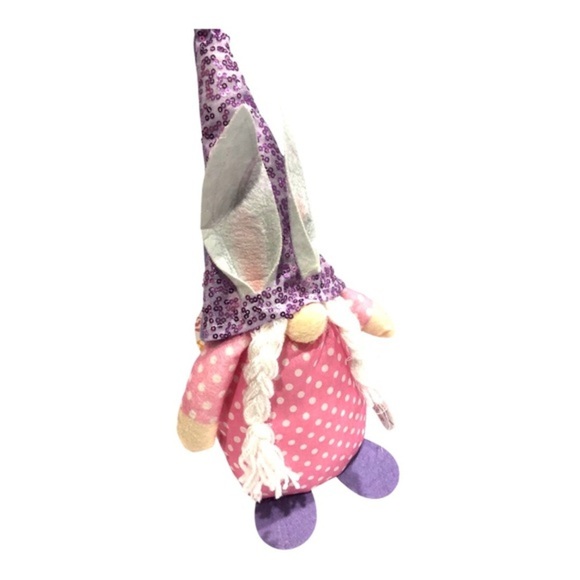 4pack cozy snuggly Easter bunny‎ theme pastel colored gnome plushies new - Picture 12 of 15